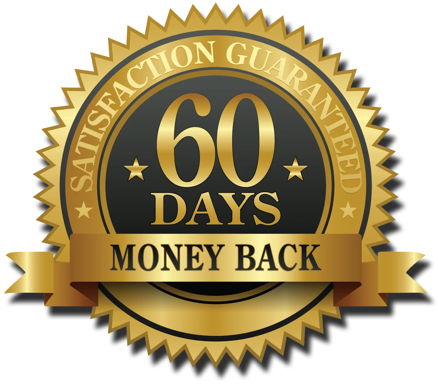 60-Day Money Back Guarantee badge - Vigor Peak satisfaction guaranteed